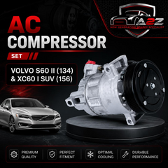 AC Compressor 36010254 31332528 31404446 31469968 31469969 36002152 36011277 P31369335 P31404446 Compatible With VOLVO S60 II (134) & XC60 I SUV (156)
