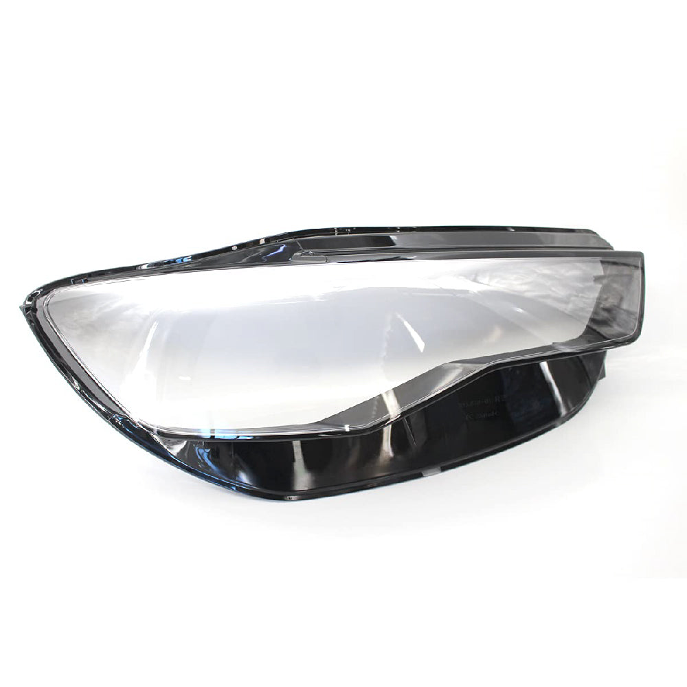 Front Headlight Lens Cover, Pair of Front Lamp Hoods Clear and Black Headlamp cover for Audi A6 C7 2015-18.