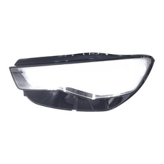 Front Headlight Lens Cover, Pair of Front Lamp Hoods Clear and Black Headlamp cover for Audi A6 C7 2015-18.