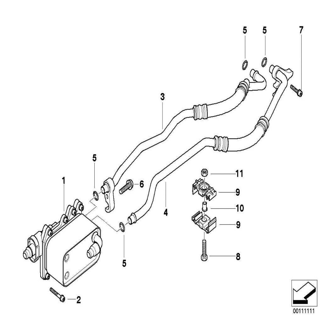 Oil Cooler 17217803830 17217800479 17212249465 For BMW 5 Series E60 Tag-O-24