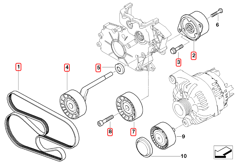 Timing Belt 6PK2080 Compatible With BMW 5 Series (E60) & 7 Series (E65, E66, E67) & MERCEDES BENZ E-CLASS (W210) Tag-BEL-24
