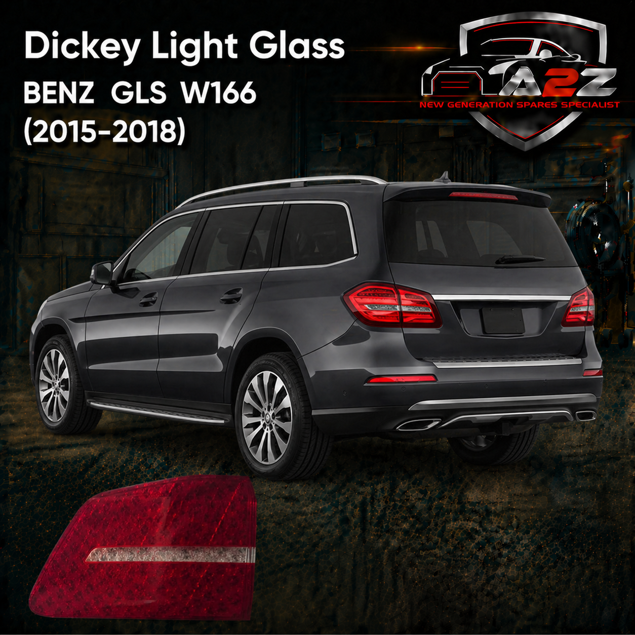 Dickey Light Glass Compatible With MERCEDES BENZ GLS W166 (2015-2018)