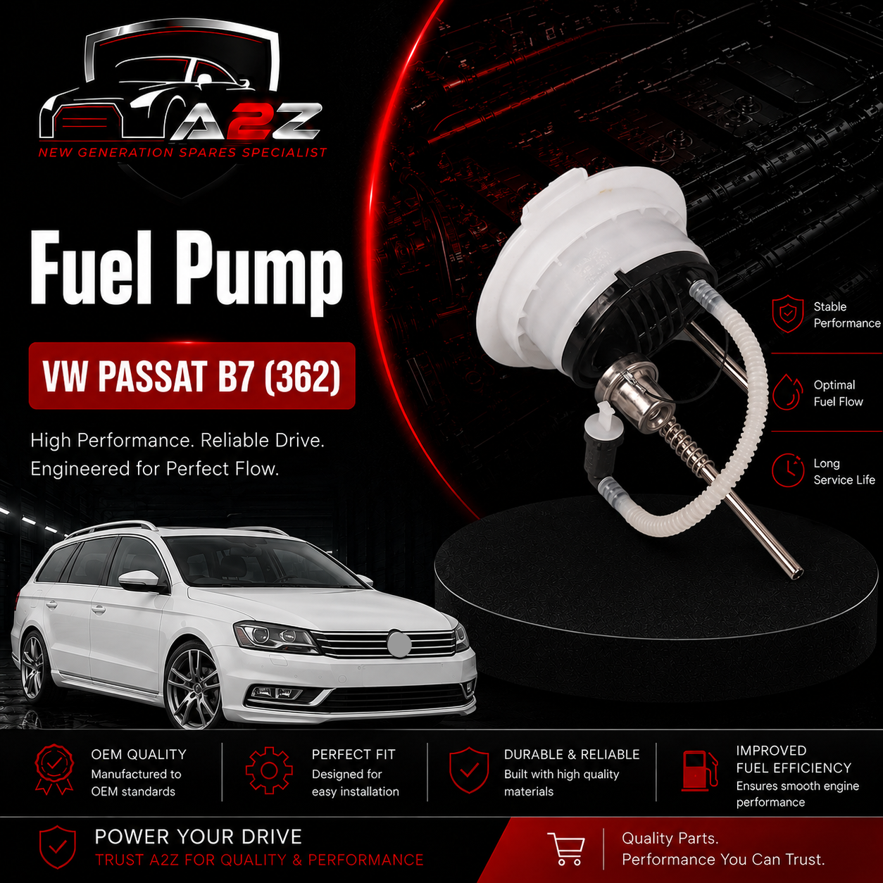 Fuel Pump 3C0919679A 3C0919679D 3C0919679C 3C0919679F Compatible With VW PASSAT B7 (362) Tag No.79