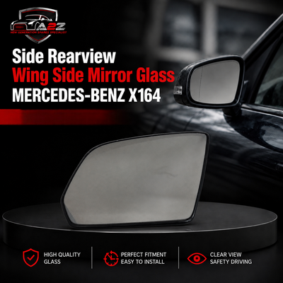Side Rearview Wing Side Mirror Glass Left 1648105119 & Right 1648105219 Compatible With MERCEDES-BENZ GL-CLASS (X164) & M-CLASS (W164)
