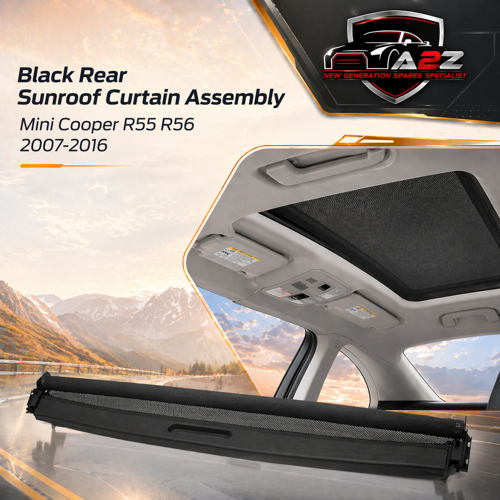 Black Rear Sunroof Curtain Assembly 54102757016 54102755848 54102755849 Compatible With Mini Cooper R55 R56 2007-2016