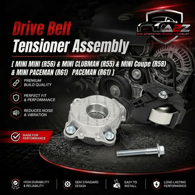 Belt Tensioner With Pulley 11287598833 11287598832 7598833 Compatible With MINI MINI (R56) & MINI CLUBMAN (R55) & MINI Coupe (R58) & MINI PACEMAN (R61)