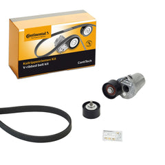 Multi Rib Belt Kit 6DPK1817K1 11282339110 Compatible With BMW 3 (E90), 3 Convertible (E93), 5 (E60), X1 (E84), X3 (E83)  (CONTINENTAL)