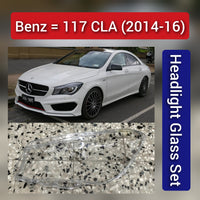 Front Headlight Glass Compatible with Benz CLA W117 (2014 - 2016).