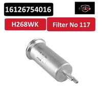 Fuel Filter H268WK & 16126754016 16126754016 16126754017 & KL167 Compatible With BMW 7 (E65, E66, E67)  Tag 117
