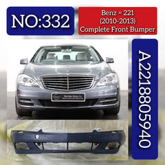 Complete Front Bumper A2218805940 2218805940 Compatible With MERCEDES BENZ W221 (2010-2013) Tag No.332