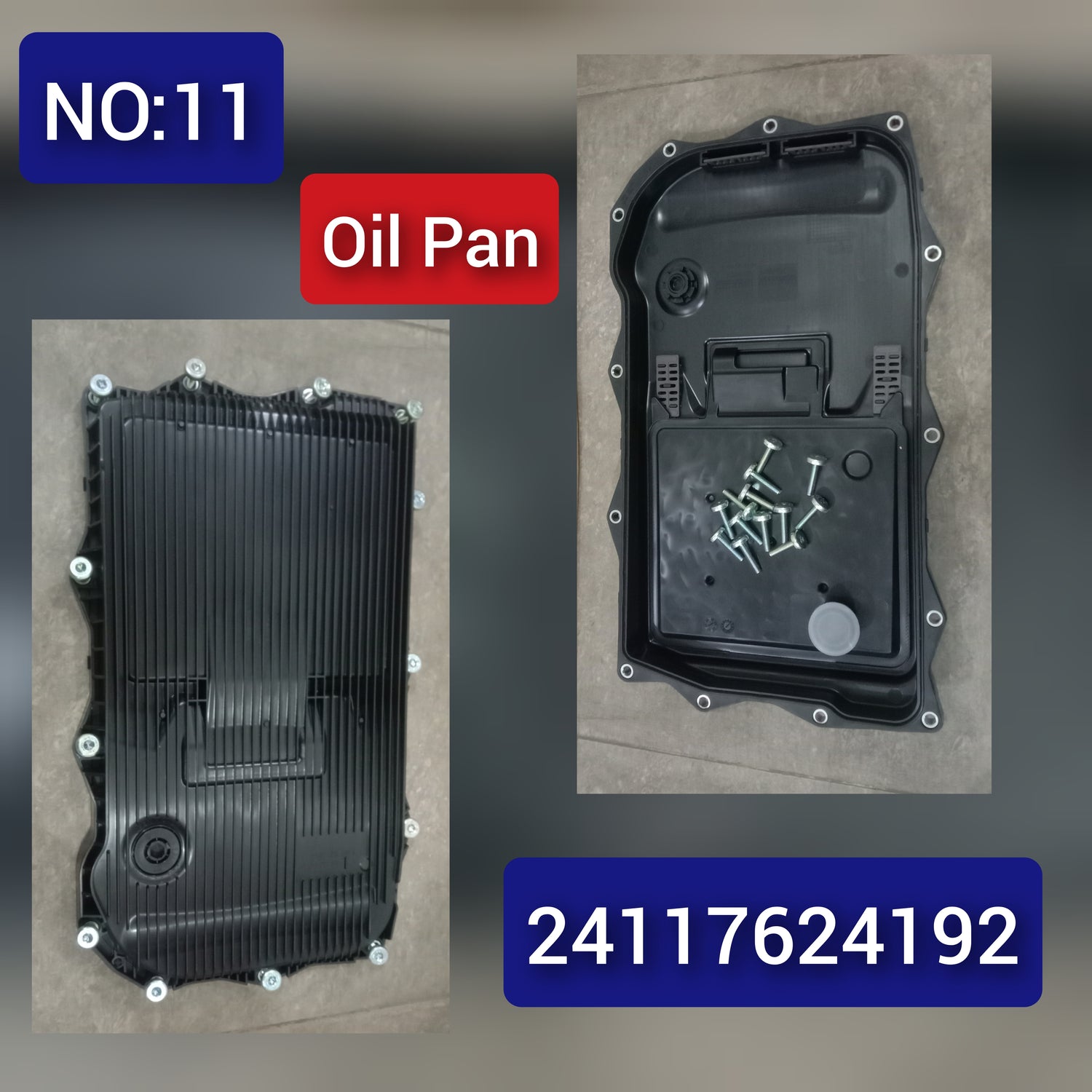 Transmission Oil Pan 24117624192 24118612901 Compatible With BMW 1 Series F20 & 3 Series F30, F80 & 5 Gran Turismo F07 & 6 Coupe F13 & 6 Gran Coupe F06 & 7 Series F01, F02, F03, F04 & X1 E84 & X3 F25 & X5 E70 & X5 F15, F85 & X6 E71, E72 Tag-OP-11
