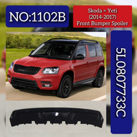 Front Bumper Spoiler (Glossy Black) 5L0807733C Compatible With Skoda Yeti (2014-2017) Tag No.1102B