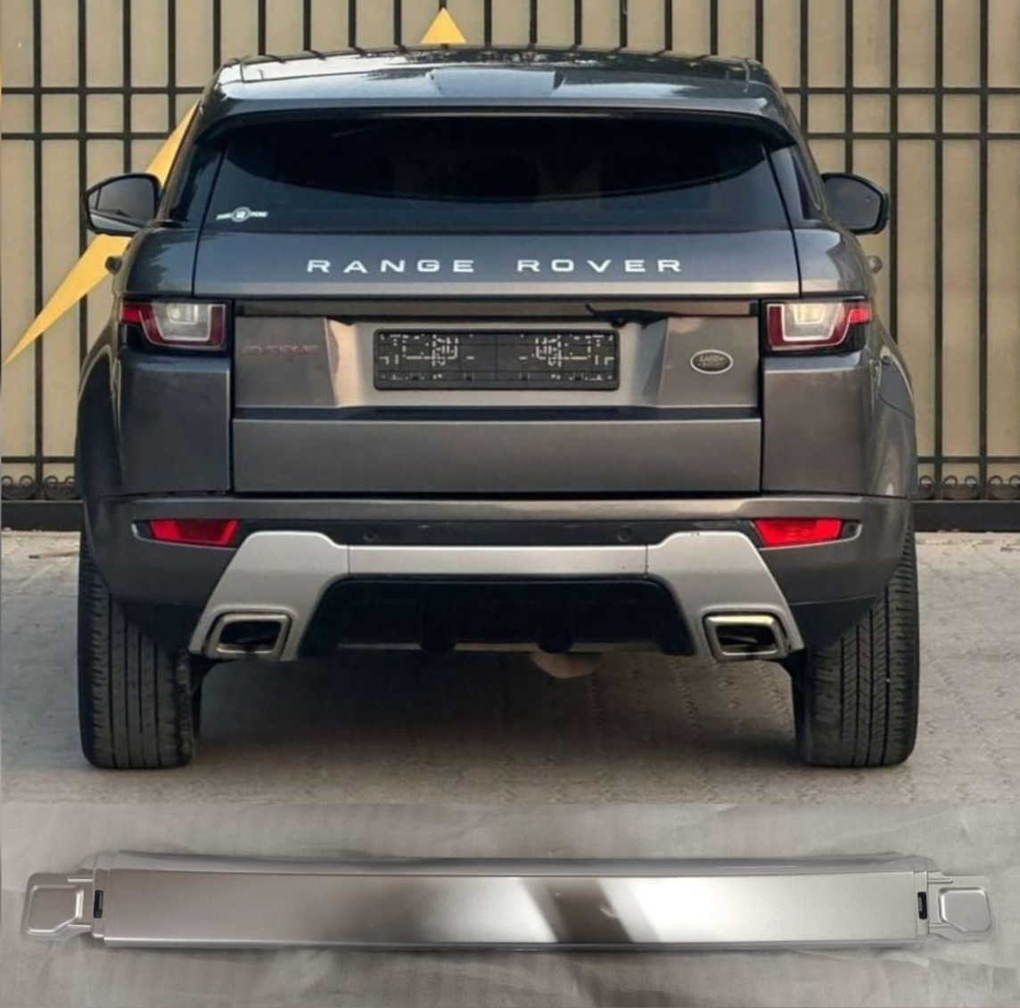 Rear Bumper Center Grill Compatible With Land Rover Range Rover Evoque (L538) (2016-2019) Tag No.43