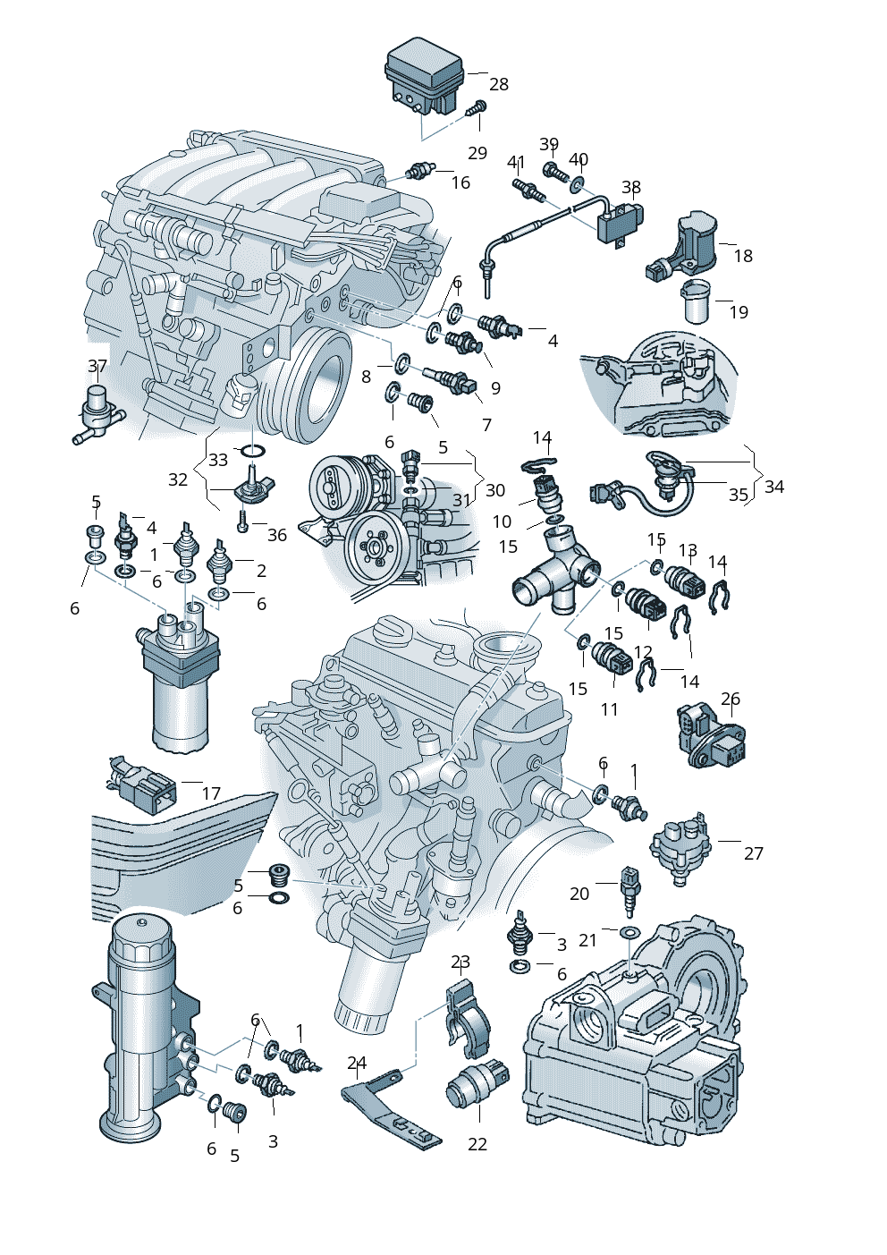 Oil Level Sensor 1J0907660B Compatible With SKODA OCTAVIA I (1U2) & OCTAVIA I Combi (1U5) & SUPERB I (3U4) & VW NEW BEETLE (9C1, 1C1)