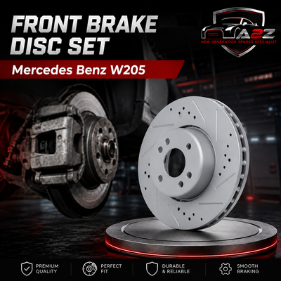 Front Brake Disc Set  0004212112 Compatible With Mercedes Benz W205