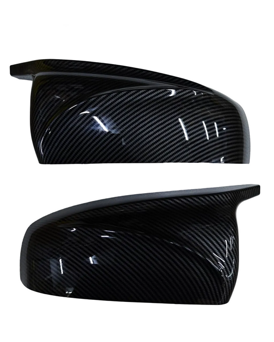 Side Mirror upper cover  (Side Mirror cover) Carbon Fiber Horn Model Left 51167180725 &  Right 51167180726 Compatible With BMW X5 E70 & X6 E71 TAG-SMC-52