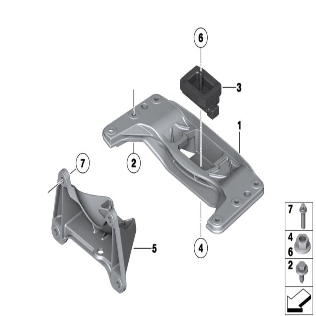 Engine Transmission Gearbox Mount 22316769848 Compatible With BMW 5 Series E60 F10