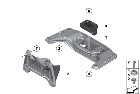 Engine Transmission Gearbox Mount 22316769848 Compatible With BMW 5 Series E60 F10