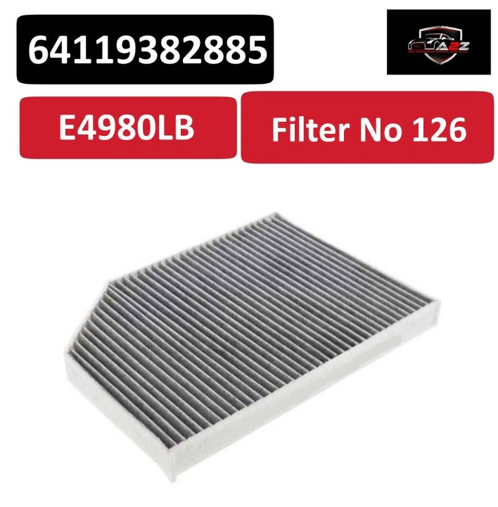 Cabin Air Filter E4980LB & 641193828850 & LAK1398 64119382886 64119382885 Compatible With BMW 3 Series (G20, G80, G28) & X3 (G01, F97, G08) & X4 (G02, F98) & Z4 Roadster (G29)  Tag : 126