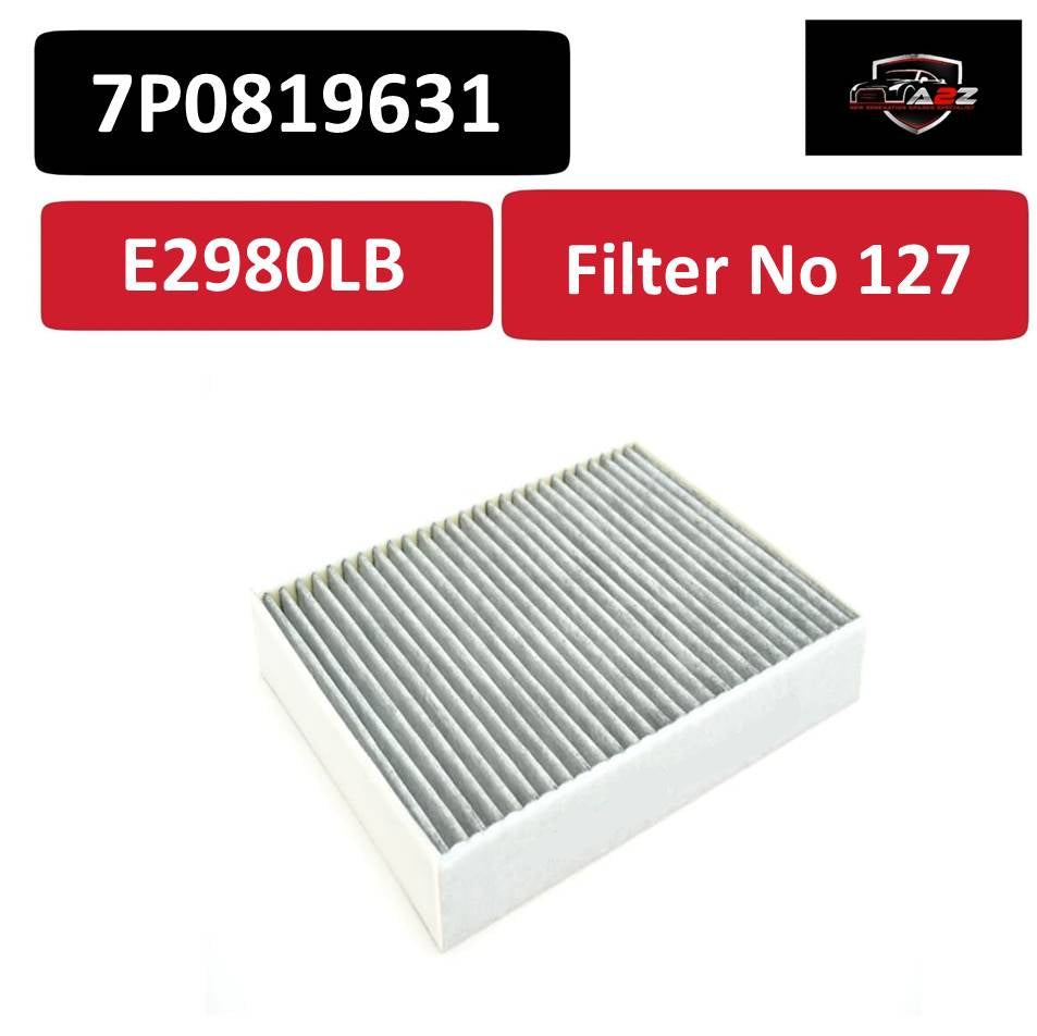 Cabin Air Filter 7PO819631 & E2980LB & LAK855 Compatible With  PORSCHE CAYENNE (92A) & VW TOUAREG (7P5, 7P6) Tag 127