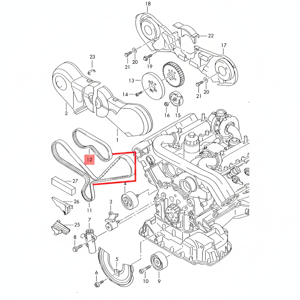 Timing Belt CT1018 059130113A Compatible With SKODA FABIA II (542) OCTAVIA II (1Z3) | LAURA (CONTINENTAL)