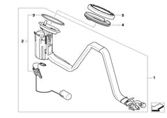 Fuel Pump Module Assembly 16117373503 16146766150 For BMW 5 Series E60 Tag-F-02