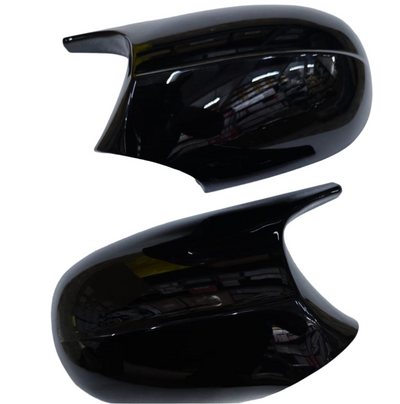 Side Mirror upper cover (Side Mirror cover) Black  Horn Model Left 51167205291 & Right 51167205292 Compatible With BMW 3 Series E90 2009-2012 TAG-SMC-53