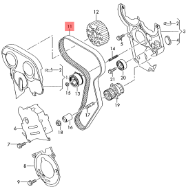 Timing Belt CT1051 03G109119 Compatible With SKODA OCTAVIA II (1Z3) | LAURA (CONTINENTAL)