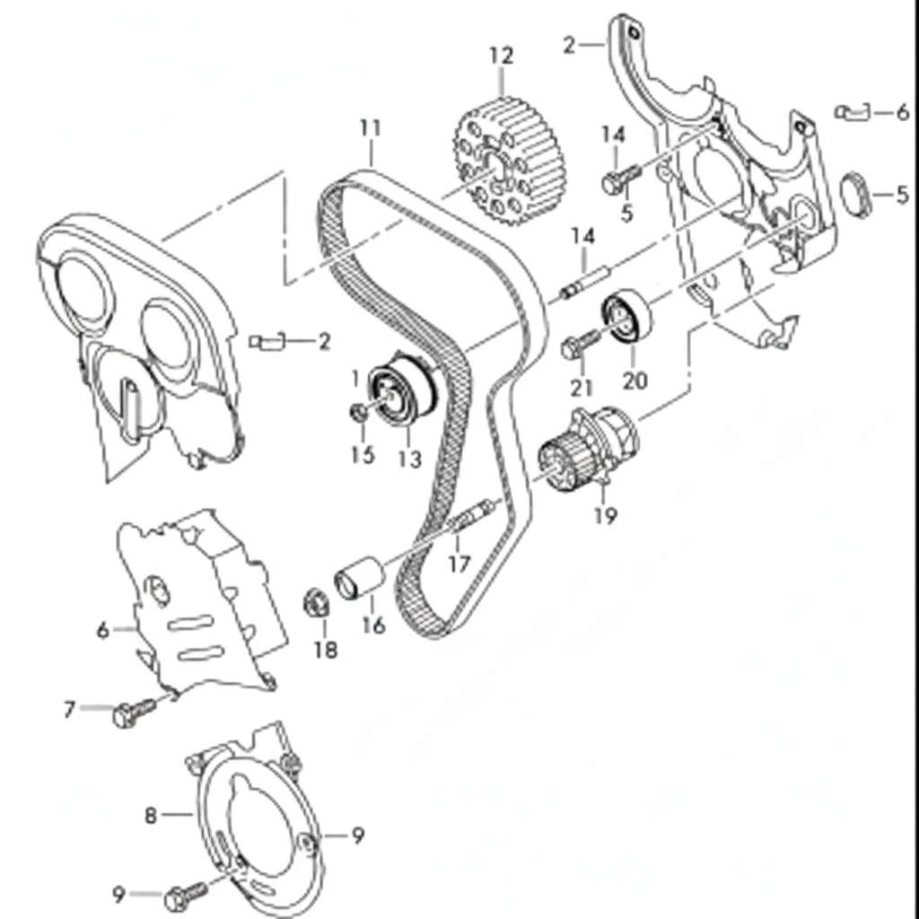 Timing Belt CT1051 03G109119 Compatible With SKODA OCTAVIA II (1Z3) | LAURA (CONTINENTAL)