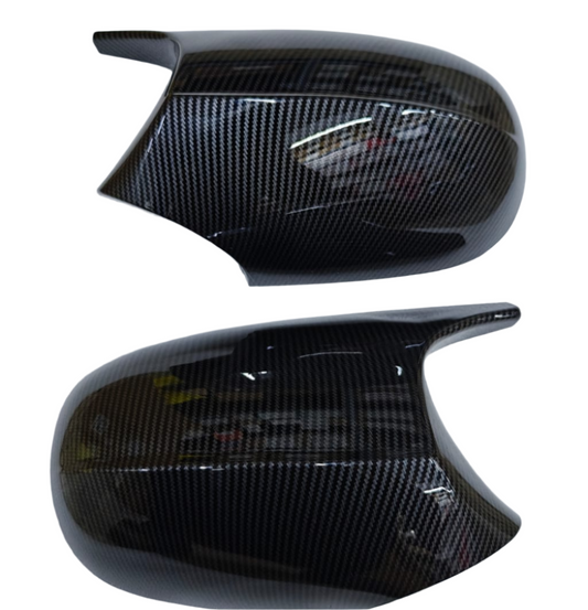Side Mirror upper cover (Side Mirror cover) Carbon Fiber Horn Model Left 51167205291 & Right 51167205292 Compatible With BMW 3 Series E90 2009-2012 TAG-SMC-54