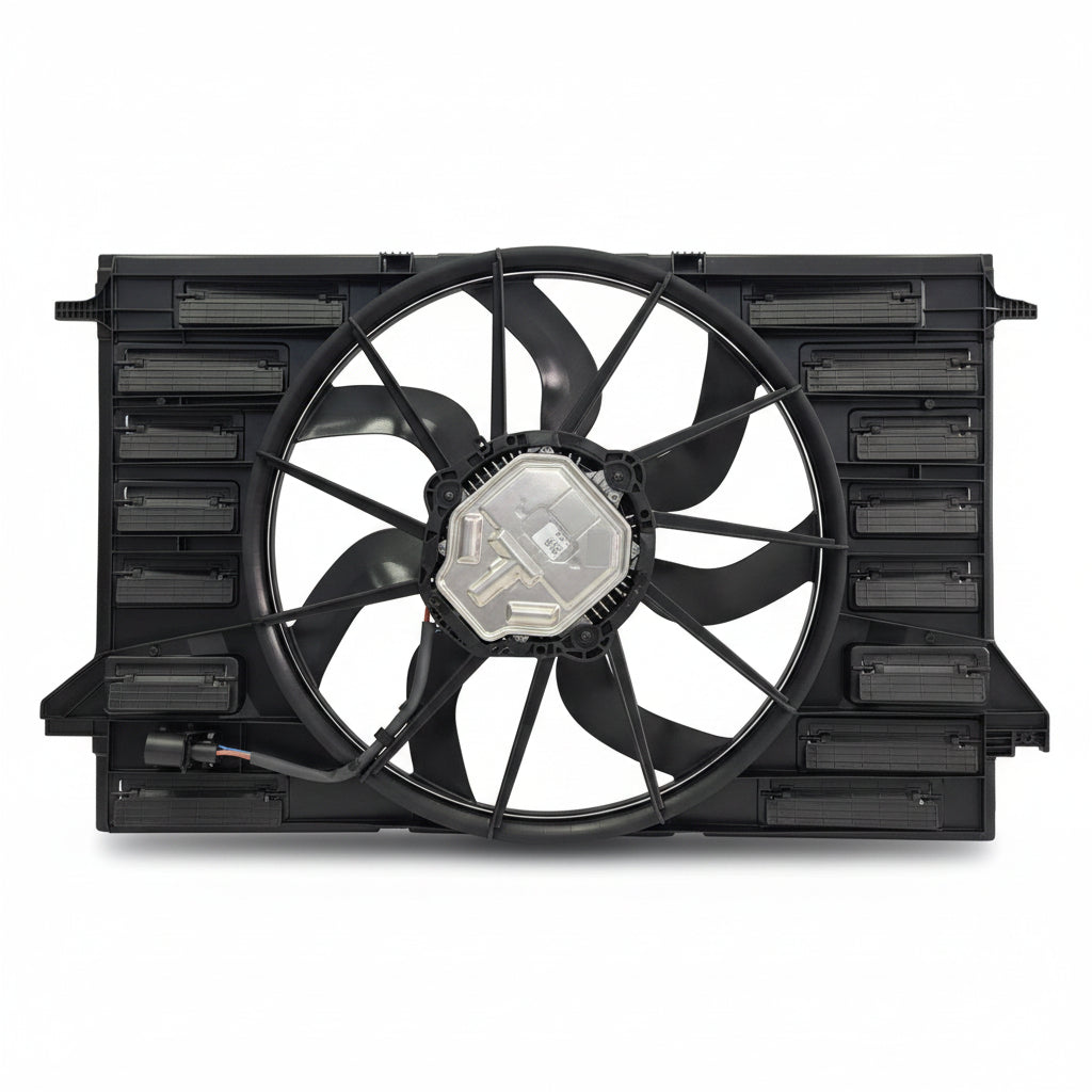 Cooling Radiator Fan Assembly Base 8W0959455M 8W0959455F 8W0959455J Compatible With AUDI A4 B9 (8W2, 8WC) | A4 / S4 & A6 C8 (4A2) & A7 Sportback (4KA) | A7 / S7 & Q7 (4MB, 4MG, 4MQ)