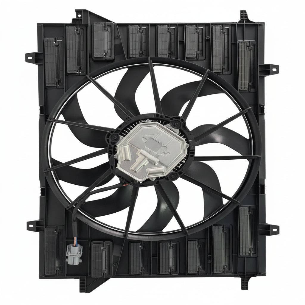 Cooling Radiator Fan Assembly Base 8W0959455M 8W0959455F 8W0959455J Compatible With AUDI A4 B9 (8W2, 8WC) | A4 / S4 & A6 C8 (4A2) & A7 Sportback (4KA) | A7 / S7 & Q7 (4MB, 4MG, 4MQ)