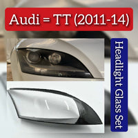 Front Headlight Glass Compatible with  AUDI TT 2011-2014