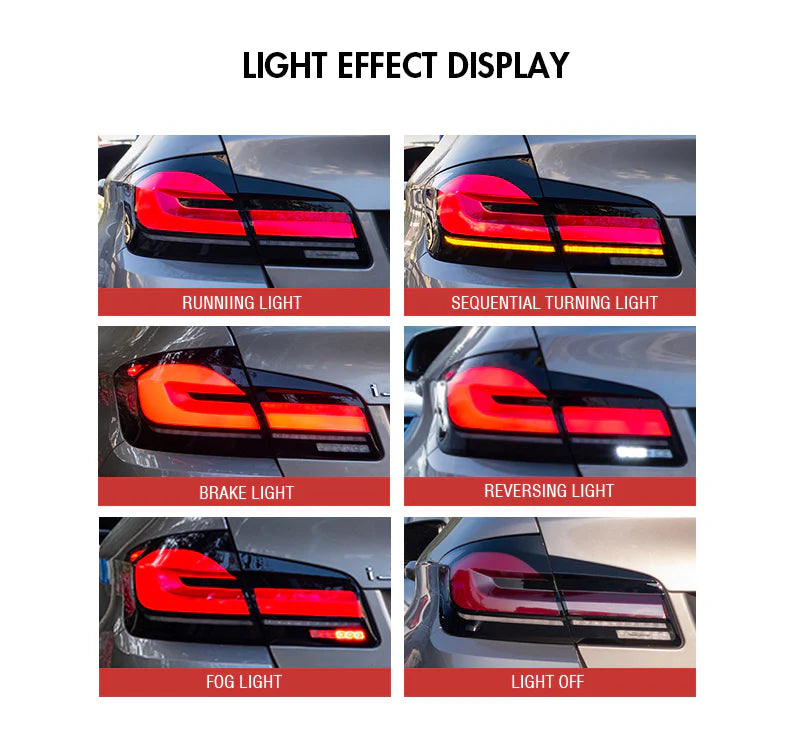 Upgrade Complete Tail Light Assy Set ( Upgrade Normal To G30 Latest Style) Plug And Play No Need To Change Bumper Compatible With BMW F10 (2011-17) Tag No.1