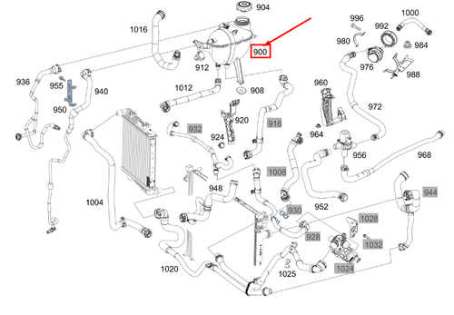 Coolant Bottle 1675009900 A1675009900  For MERCEDES-BENZ GLE V167 Tag-B-59