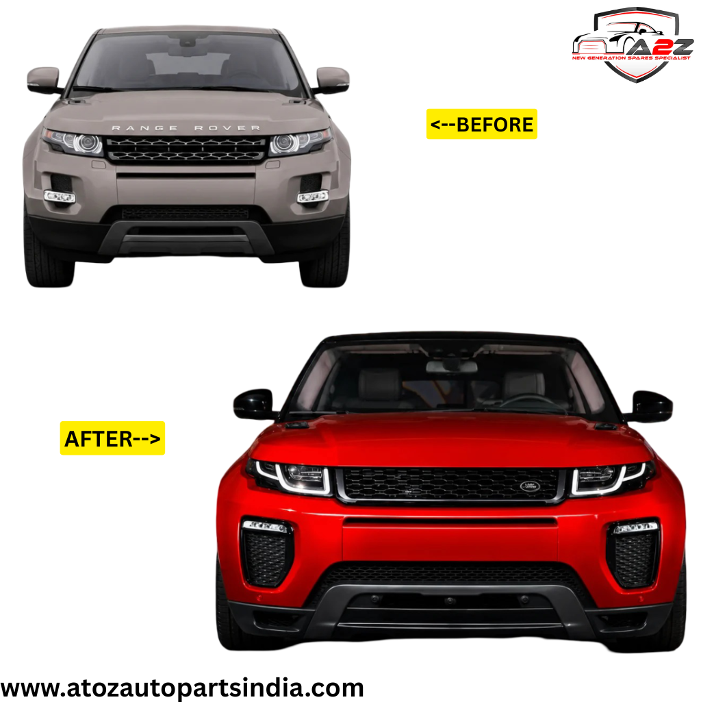 Conversion Bumper Body Kit Compatible With Land Range Rover Evoque 2010-2015 Upgrade To Land Range Rover Evoque 2017 (Shipping Cost Not Included In Price)