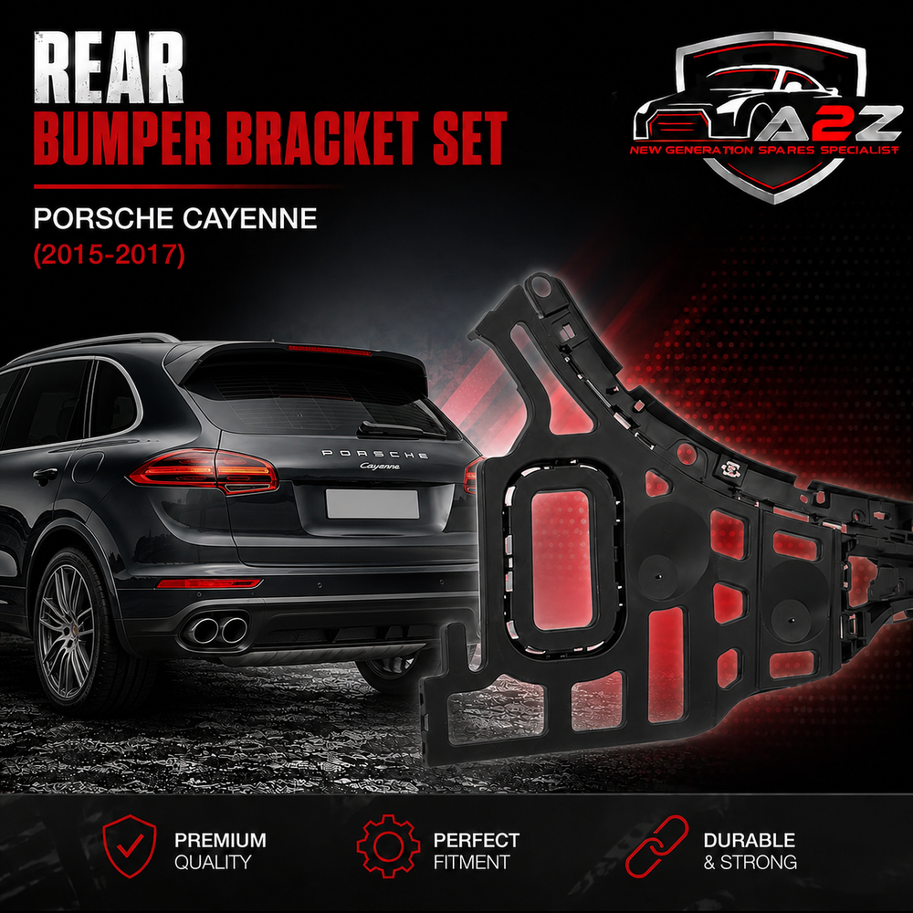 Rear Bumper Bracket Set Left 95850537750 & Right 95850537850 Compatible With Porsche Cayenne (2015-2017) Tag No.212