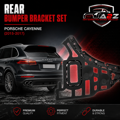 Rear Bumper Bracket Set Left 95850537750 & Right 95850537850 Compatible With Porsche Cayenne (2015-2017) Tag No.212