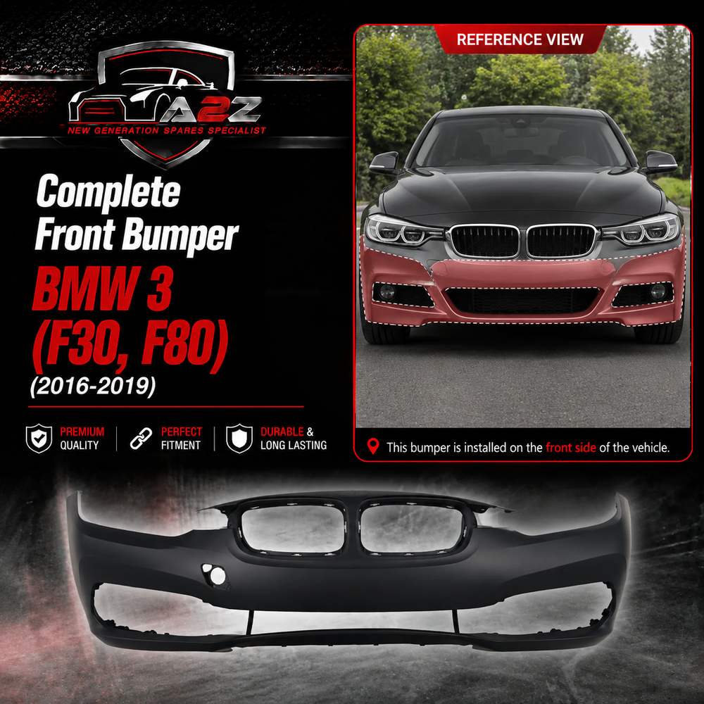 Complete Front Bumper 51117445093 Compatible With BMW 3 (F30, F80) (2016-2019) Tag No.433