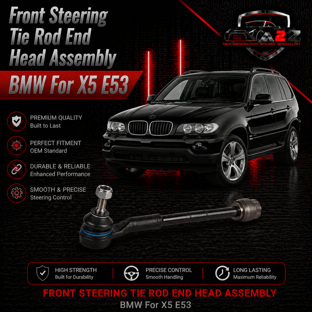 Front Steering Tie Rod End Head Assembly (Rack End & Tie Rod End) Left & Right 32106774336 32216751277 32216760470 Compatible With BMW For X5 E53