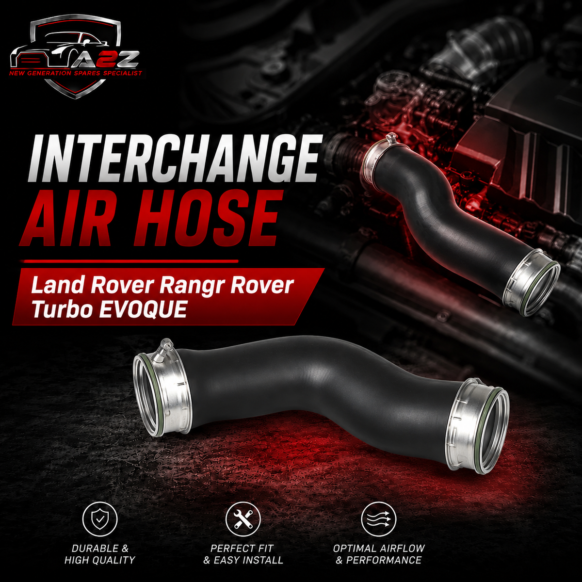 Interchange Air Hose LR041817 LR024302 LR024515 LR024632 LR038315 LR041818 Compatible with  Land Rover Rangr Rover Turbo EVOQUE Tag No. 843