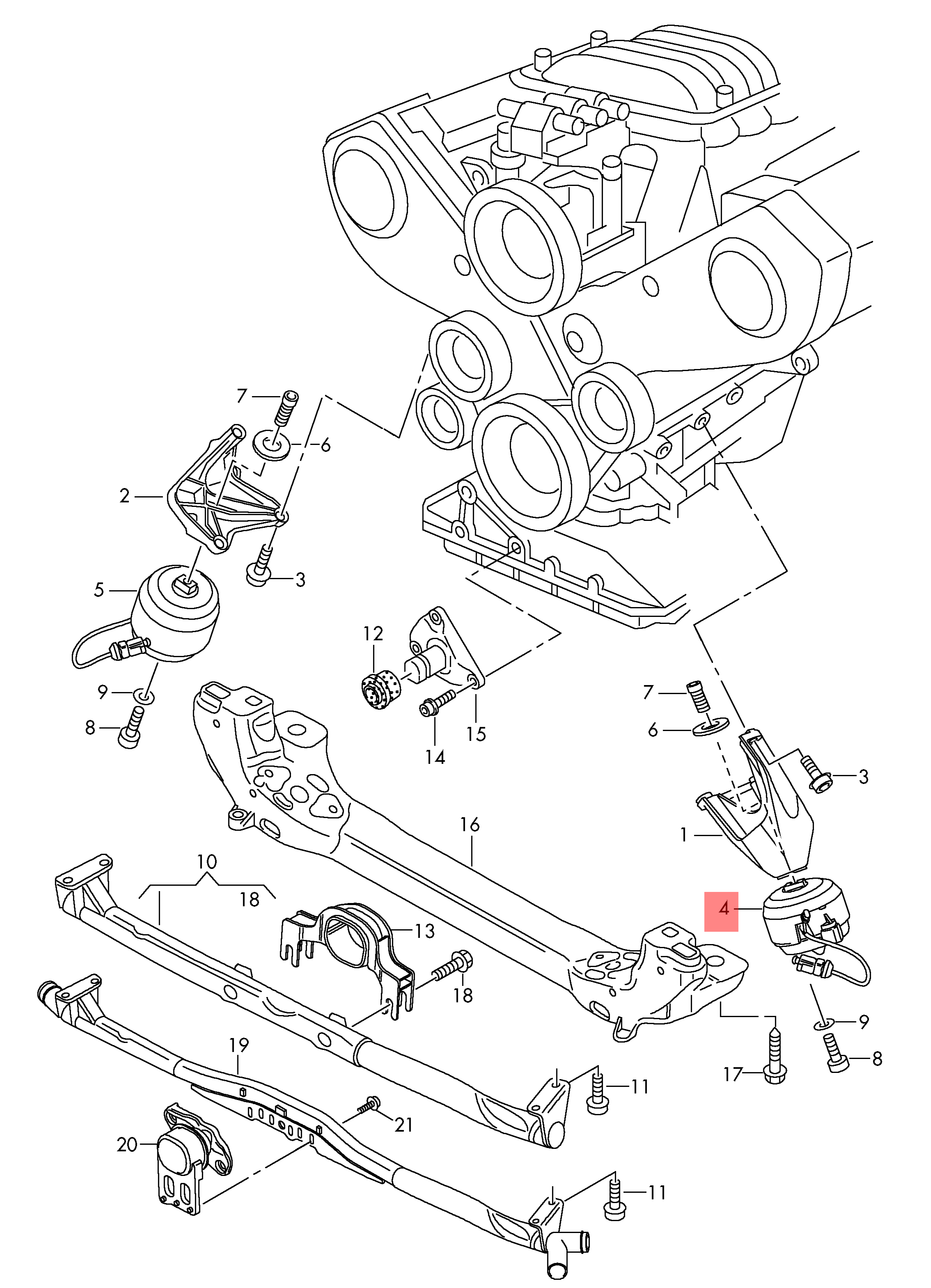 Engine Motor Mount Set Compatible With AUDI A8 2009 Engine Motor Mount Bracket Left 4E0199381FP & Right 4E0199381FJ