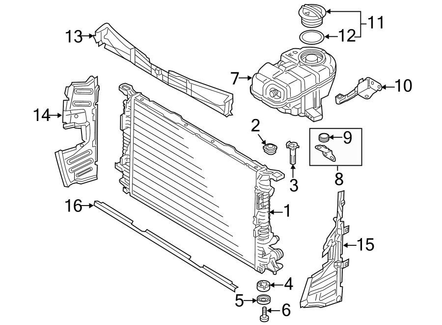 Coolant Bottle 4G0121403G  4G0121403AC For AUDI A6 C7 Tag-B-25