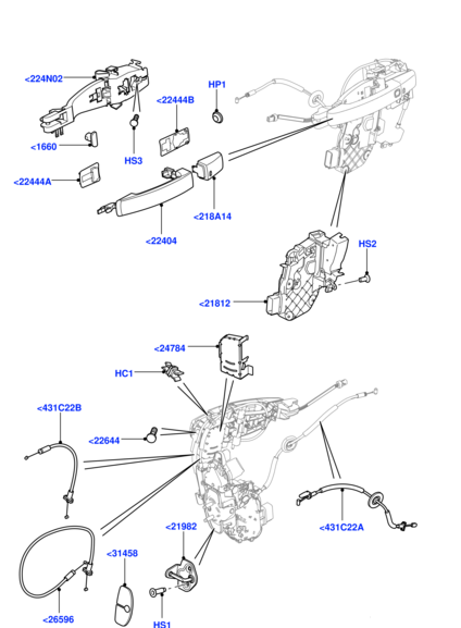 Front Left Door Lock Actuator Latch LR091526 Compatible With LAND ROVER RANGE ROVER EVOQUE (L538) &  RANGE ROVER SPORT I (L320)