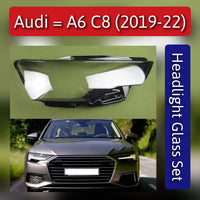 Front Headlight Glass Compatible With AUDI A6 C8 (2019-2022)