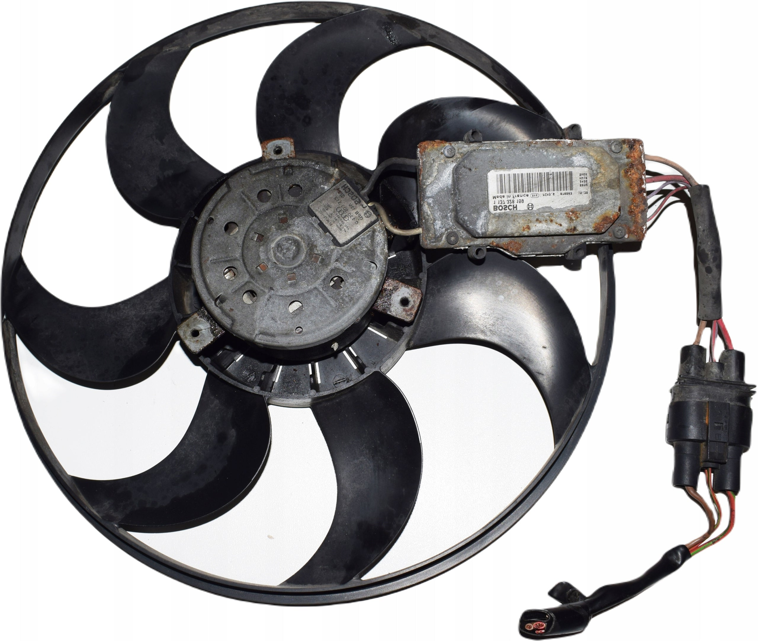 Engine Cooling Fan Motor Fan Assembly 4F0959455E Compatible With AUDI A6 C6 (4F2) | A6 / S6