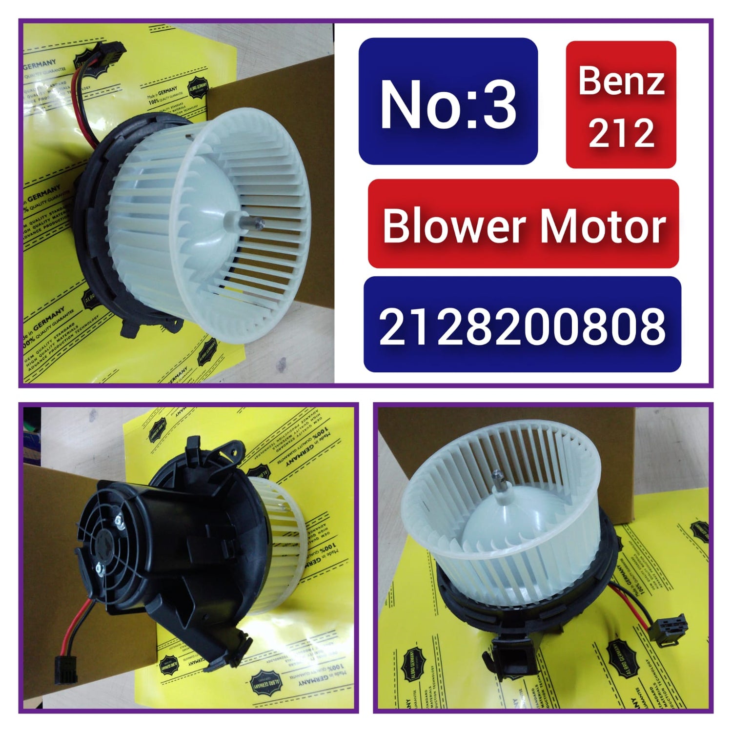 AC Heater Blower Motor 2128200808/A2128200808 Compatible With MERCEDES-BENZ C-CLASS (W204) & E-CLASS (W212) & CLS (C218)  Tag-BM-03