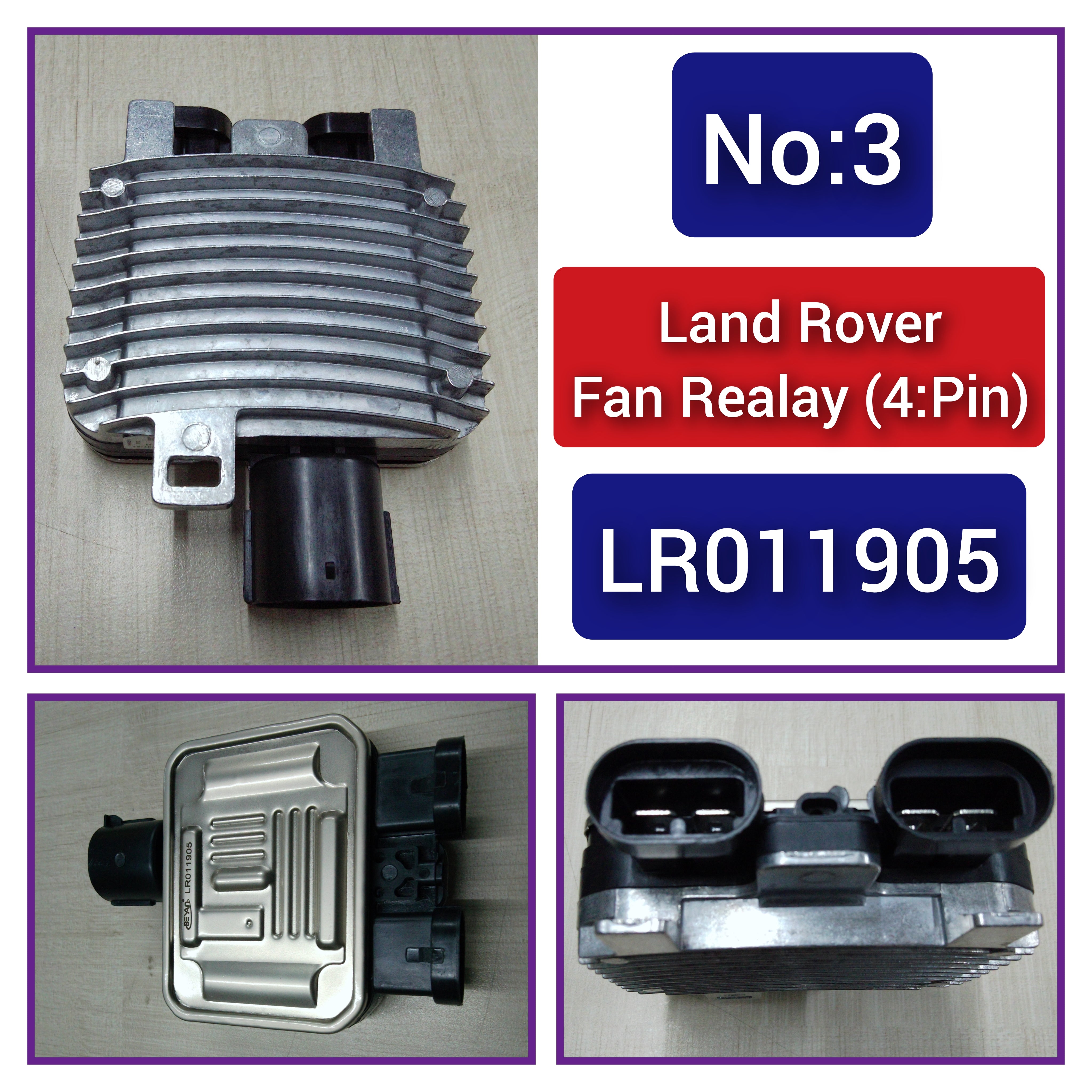 Radiator Cooling Fan Radiator Condenser LR011905 LR002660 (4 Pin) Compatible with LAND ROVER FREELANDER 2 (L359) | LR2