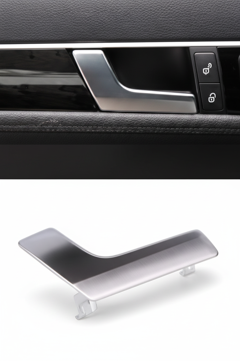 Inner Door Handle Without Chrome (Set of 2) Compatible With  MERCEDES BENZ C-CLASS W204