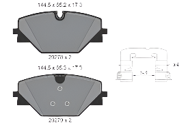 Rear Brake Pad LR156904 2027801 P44032 Compatible With LAND ROVER RANGE ROVER V (L460)